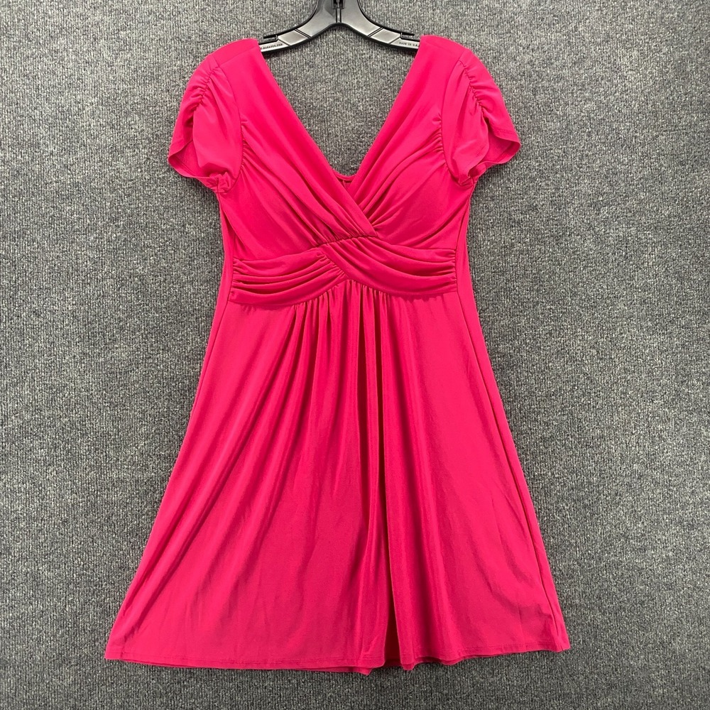 Boston Proper Dress Womens S Pink V-Neck‎ Babydoll 90s Feminine Coquette Soft